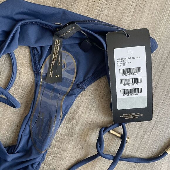 NWT Vix Lucy Long Tie Full Bikini Bottom in Midnight XS - Picture 3 of 6